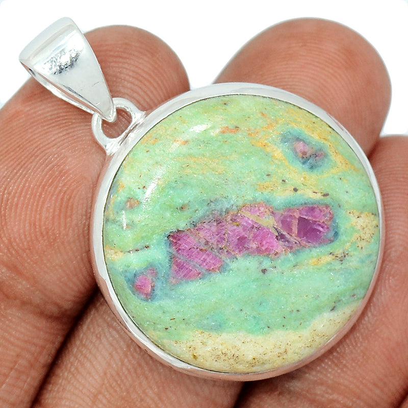 1.5" Ruby In Fuchsite Pendants - RIFP1931