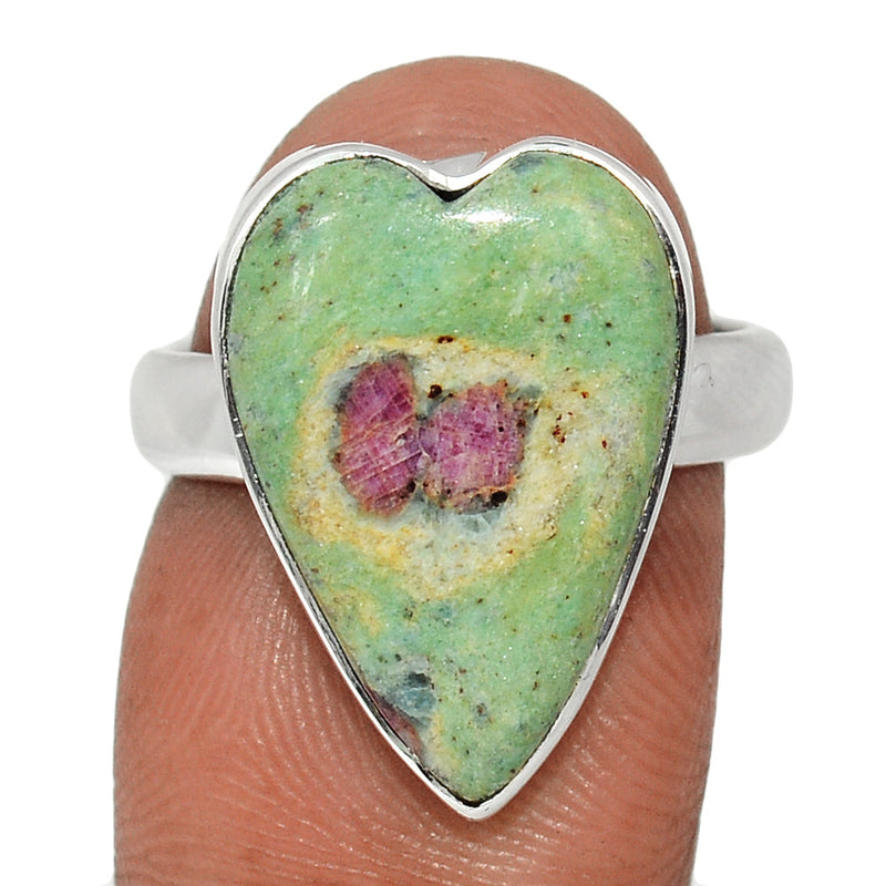 Heart - Ruby In Fuchsite Ring - RIFR2119