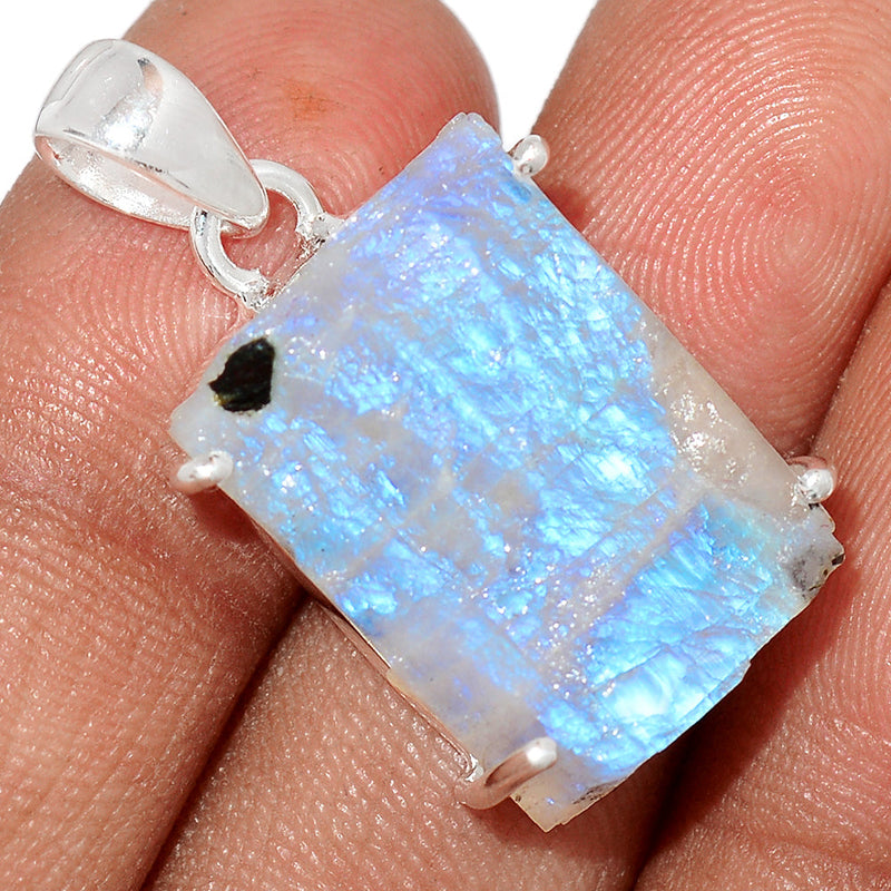 1.2" Claw - Rainbow  Moonstone Rough Pendants - RMRP716