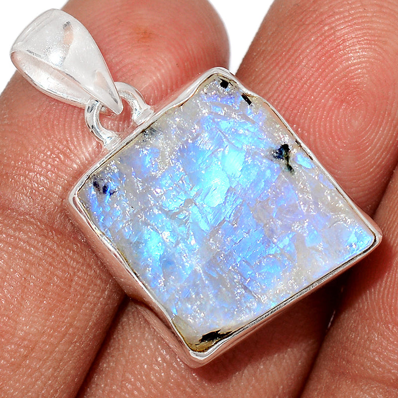 1.2" Rainbow Moonstone Rough Pendants - RMRP745