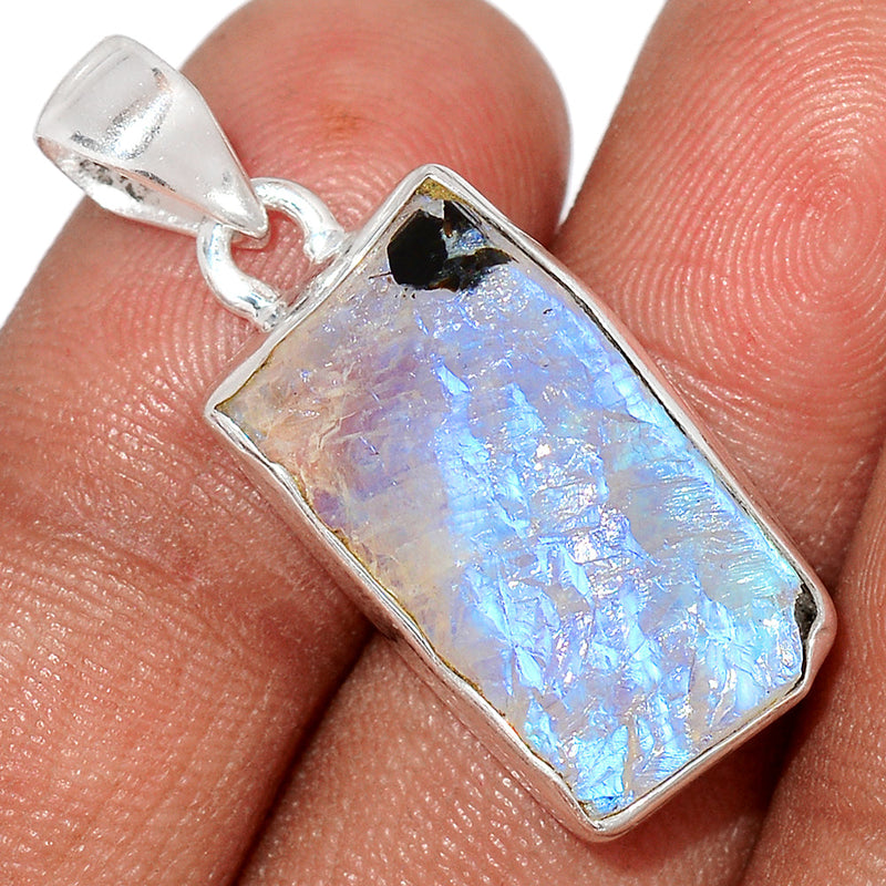 1.2" Rainbow Moonstone Rough Pendants - RMRP747