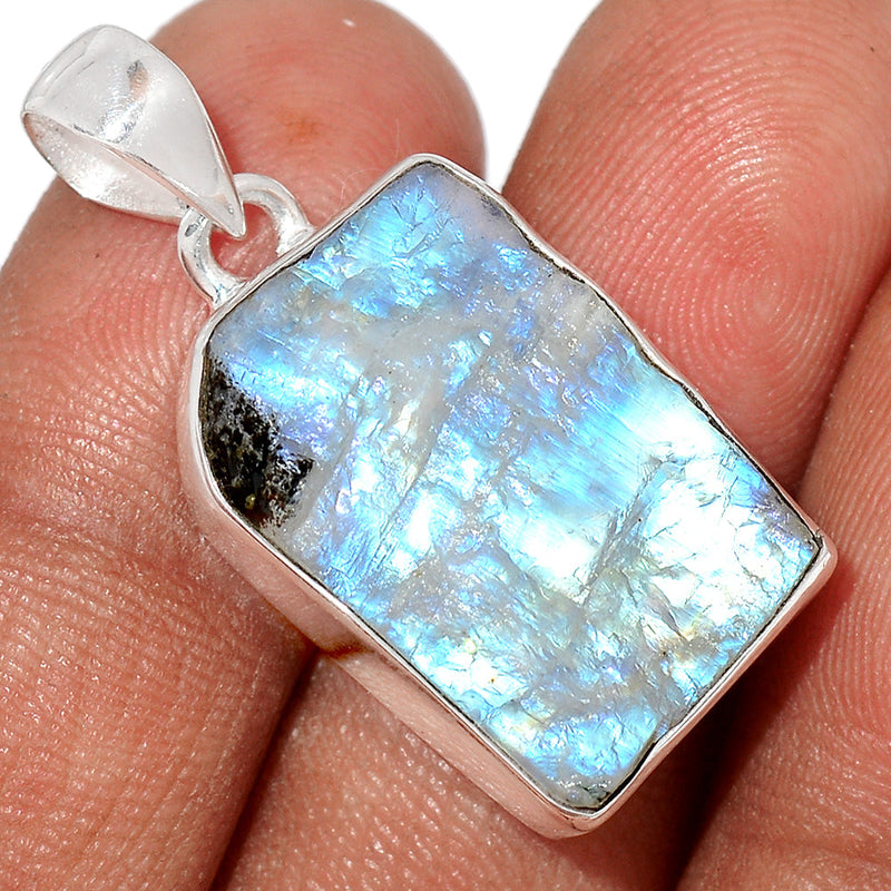 1.3" Rainbow Moonstone Rough Pendants - RMRP751