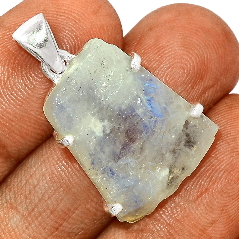 1.3" Claw - Rainbow Moonstone Rough Pendants - RMRP822