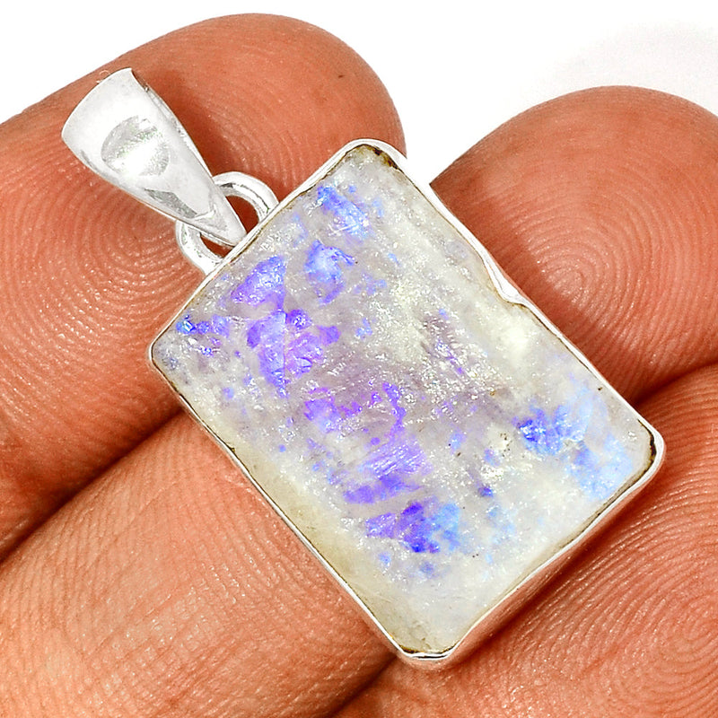 1.3" Rainbow Moonstone Rough Pendants - RMRP890