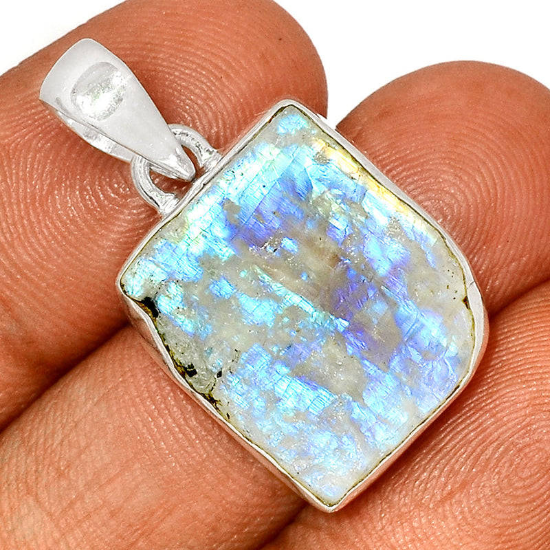 1.3" Rainbow Moonstone Rough Pendants - RMRP897