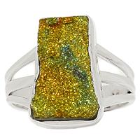 Rainbow Pyrite Druzy Ring-RPDR187