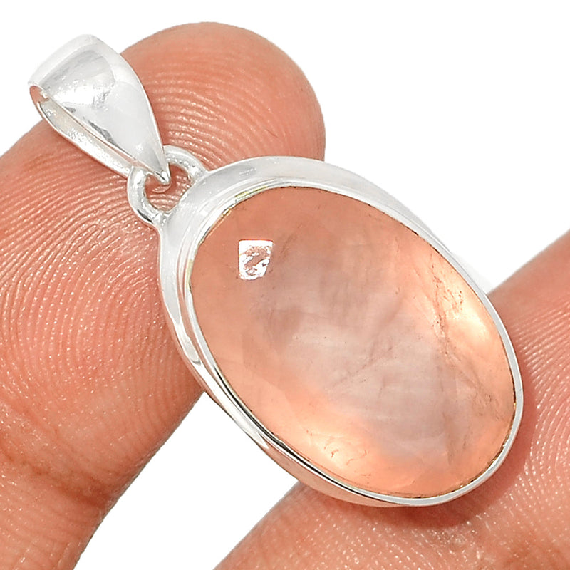 1.3" Rose Quartz Faceted Pendants - RQFP1010