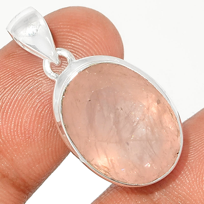 1.2" Rose Quartz Faceted Pendants - RQFP1012