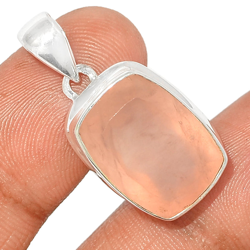 1.2" Rose Quartz Faceted Pendants - RQFP1020