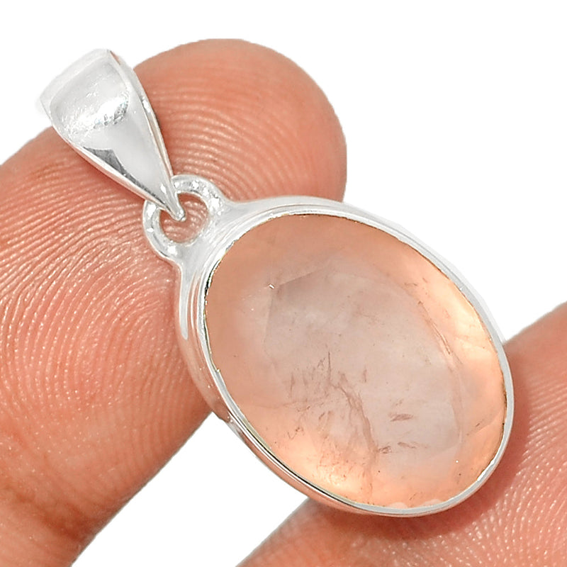 1.1" Rose Quartz Faceted Pendants - RQFP1030