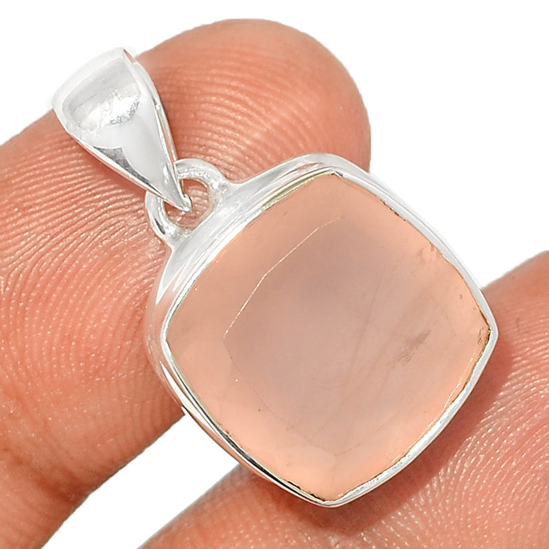 1" Rose Quartz Faceted Pendants - RQFP1036