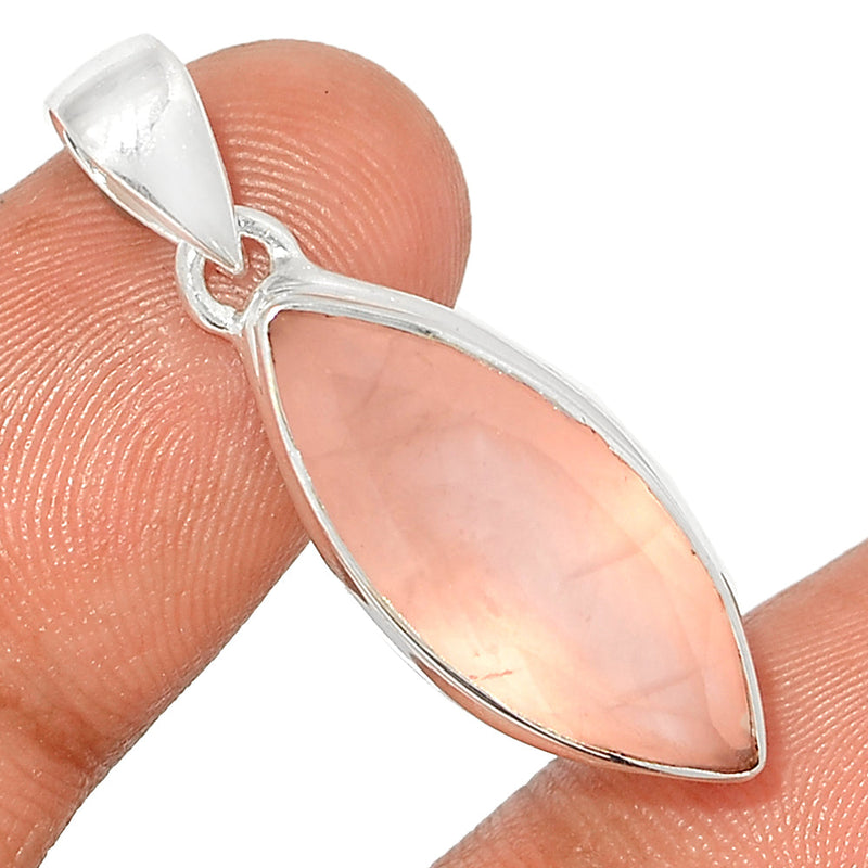 1.3" Rose Quartz Faceted Pendants - RQFP997