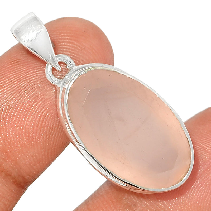 1.3" Rose Quartz Faceted Pendants - RQFP998