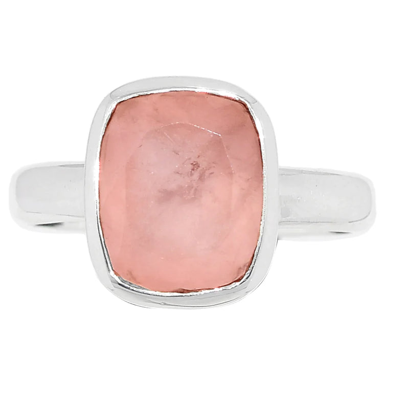 Rose Quartz Faceted Ring - RQFR992