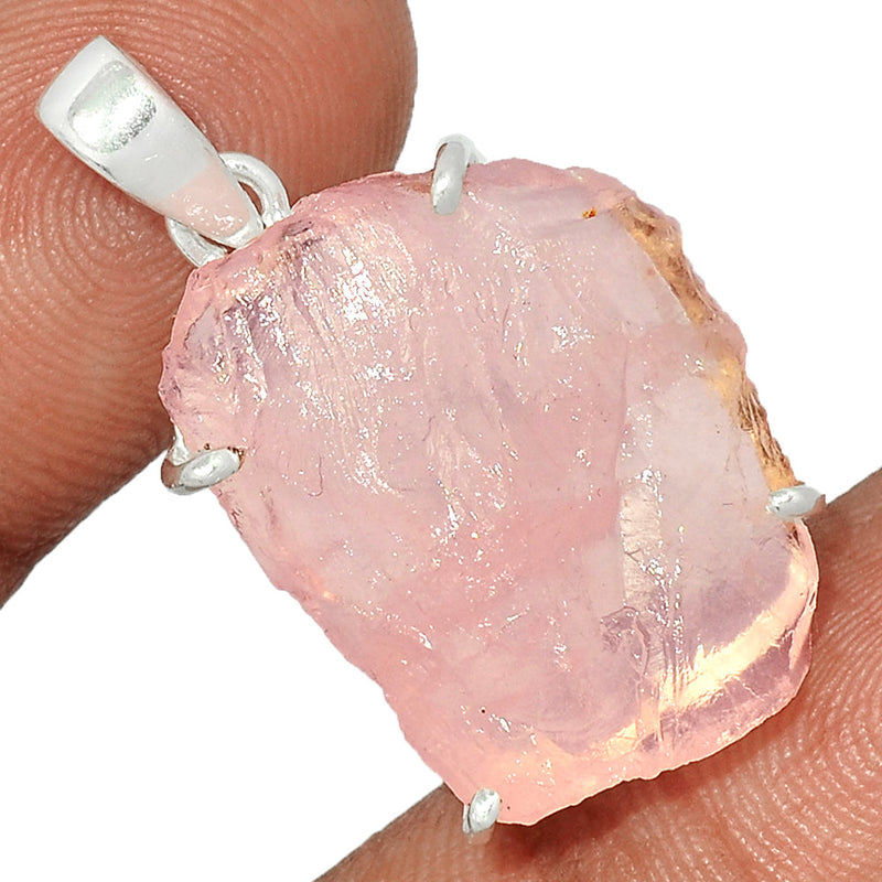 1.3" Rose Quartz Rough Pendants - RQRP578