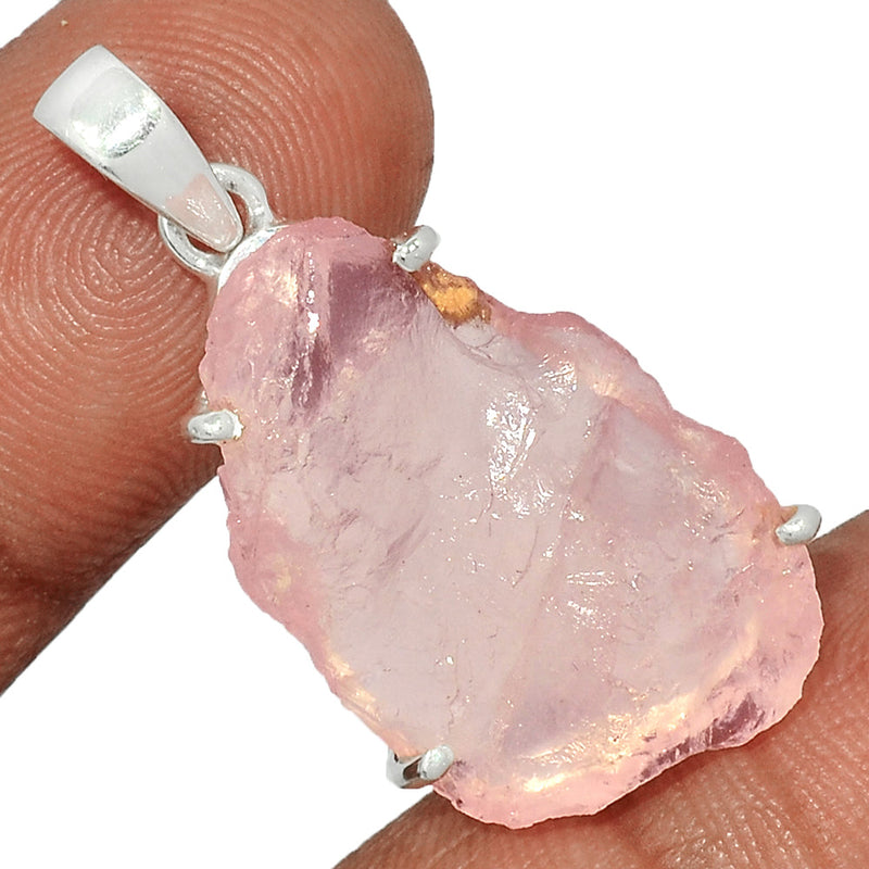 1.5" Rose Quartz Rough Pendants - RQRP584