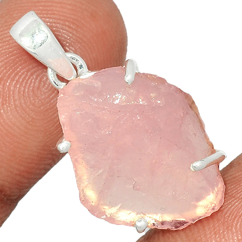 1.2" Rose Quartz Rough Pendants - RQRP587