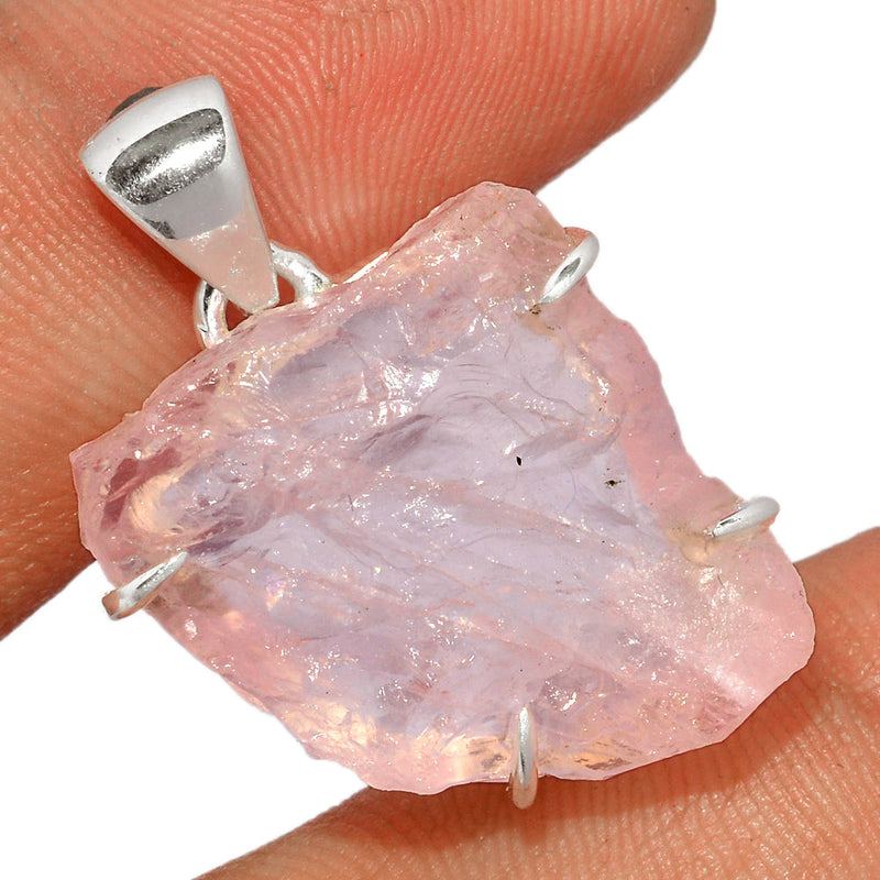1.2" Claw - Rose Quartz Rough Pendants - RQRP662