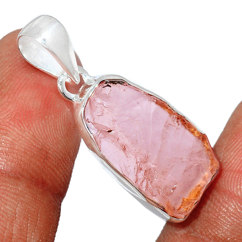 1.3" Rose Quartz Rough Pendants - RQRP680