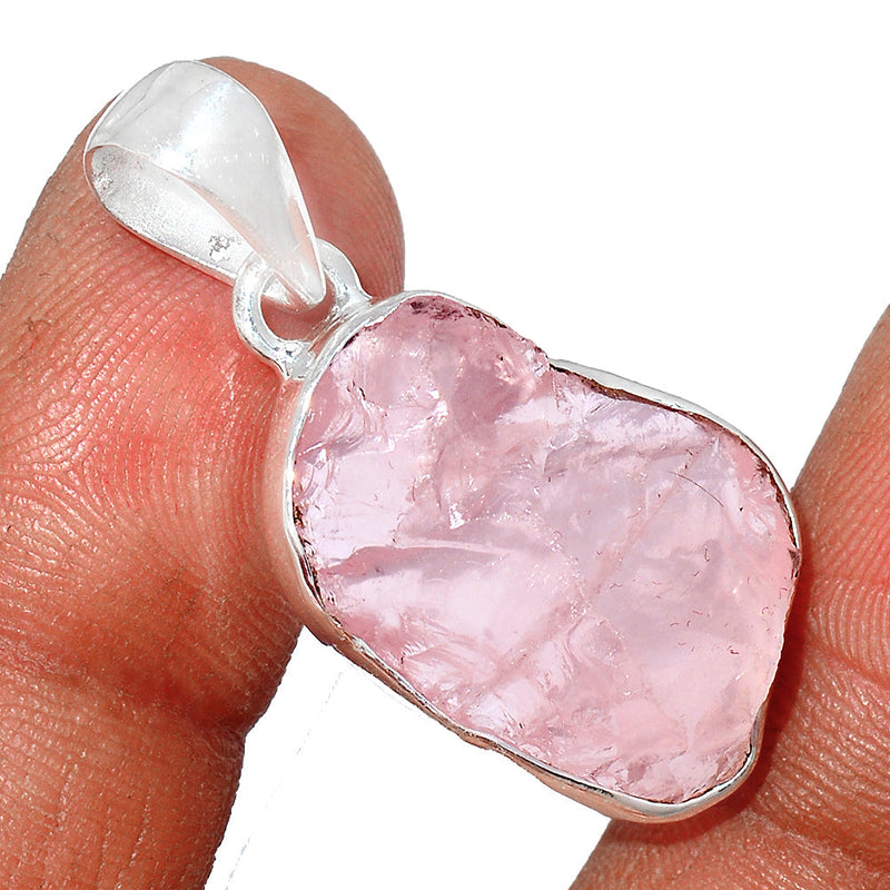 1.3" Rose Quartz Rough Pendants - RQRP683