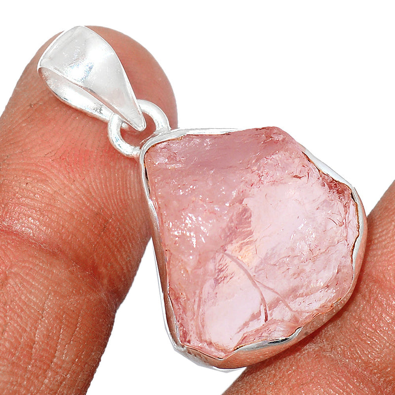 1.3" Rose Quartz Rough Pendants - RQRP685