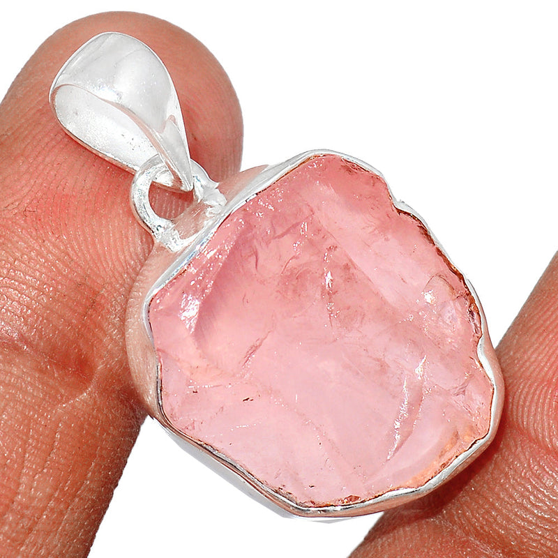 1.3" Rose Quartz Rough Pendants - RQRP686