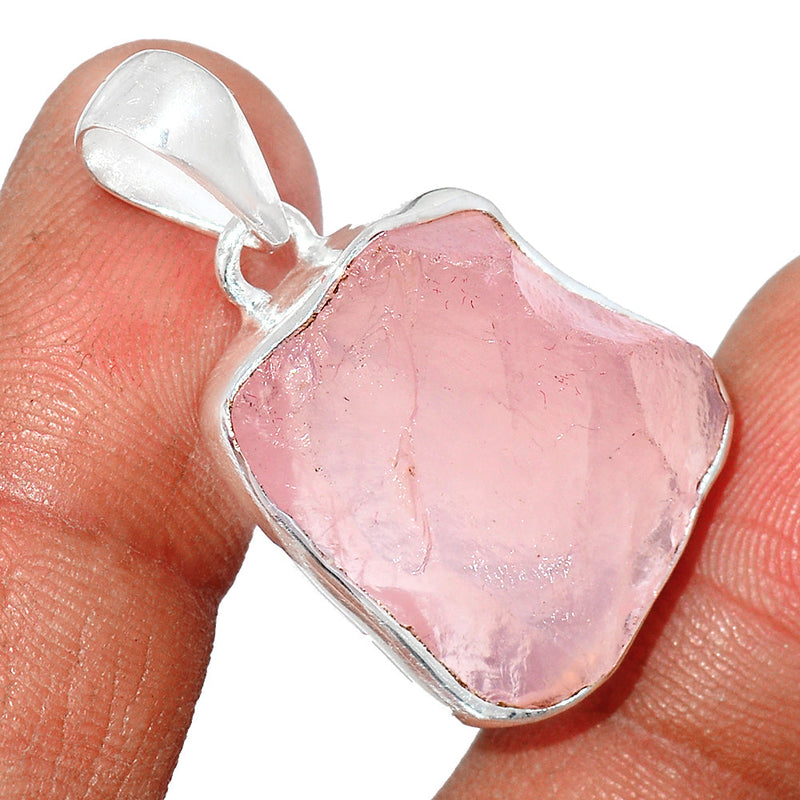 1.3" Rose Quartz Rough Pendants - RQRP693