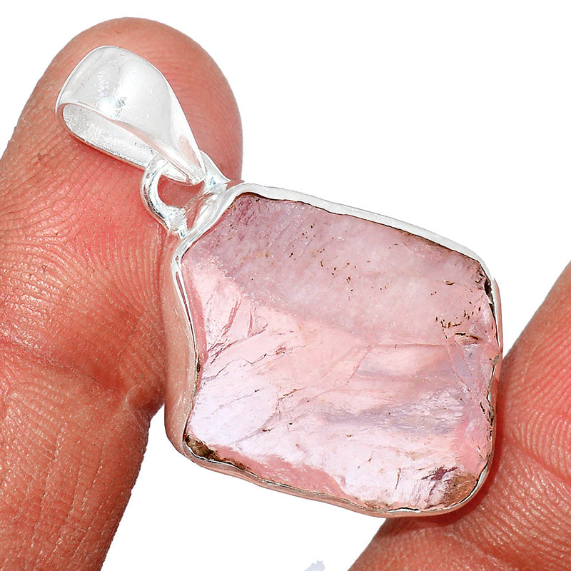 1.5" Rose Quartz Rough Pendants - RQRP703