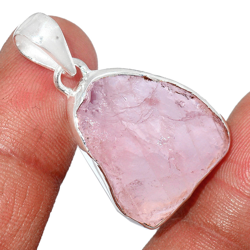 1.3" Rose Quartz Rough Pendants - RQRP707