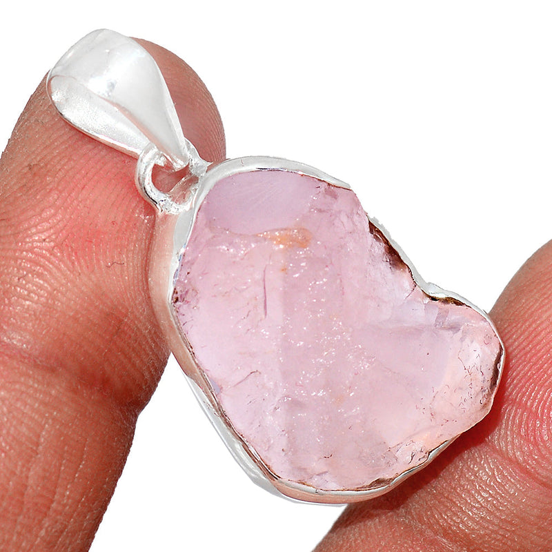 1.5" Rose Quartz Rough Pendants - RQRP710