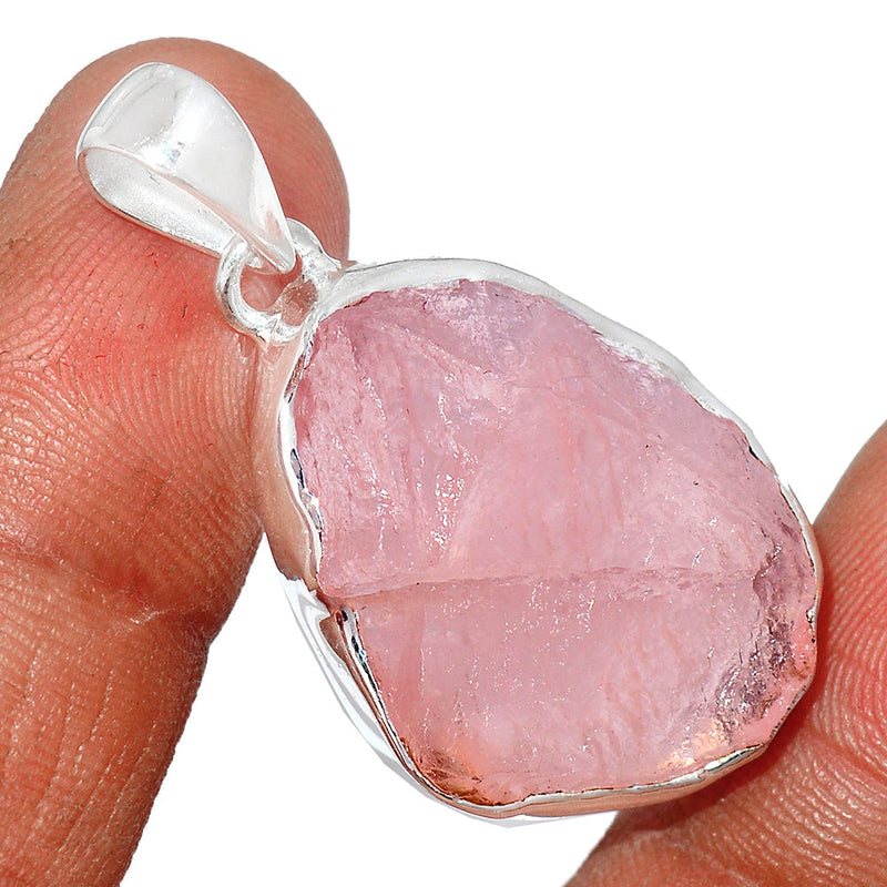 1.5" Rose Quartz Rough Pendants - RQRP714