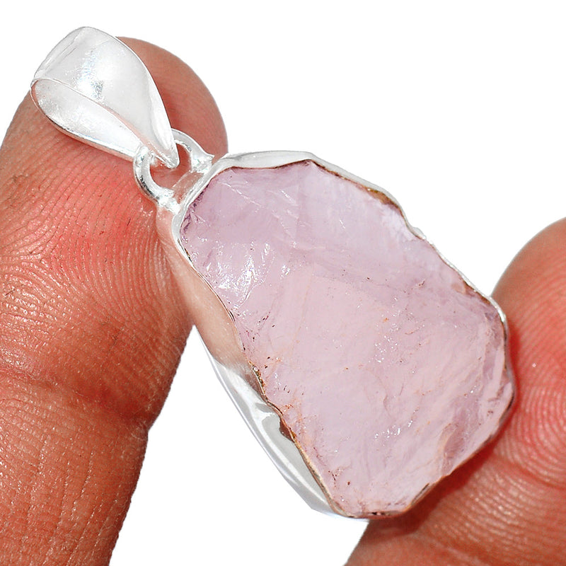 1.6" Rose Quartz Rough Pendants - RQRP726