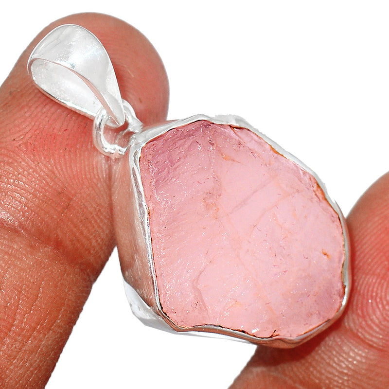 1.5" Rose Quartz Rough Pendants - RQRP729