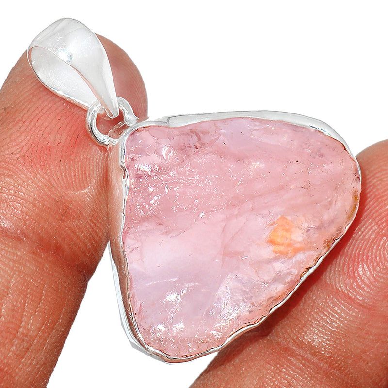 1.3" Rose Quartz Rough Pendants - RQRP734