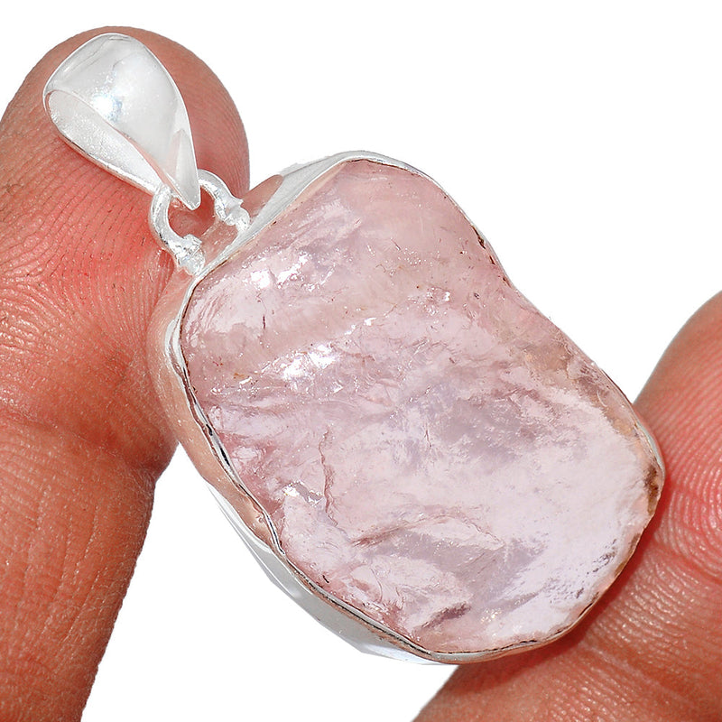 1.7" Rose Quartz Rough Pendants - RQRP748