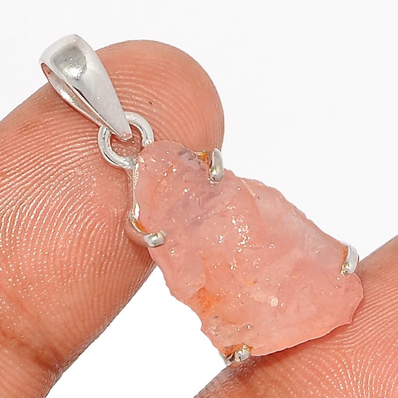 1.2" Claw - Rose Quartz Rough Pendants - RQRP780