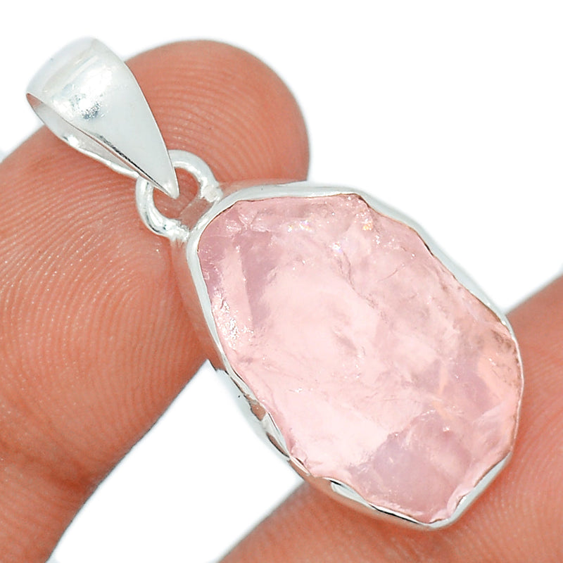 1.5" Rose Quartz Rough Pendants - RQRP782
