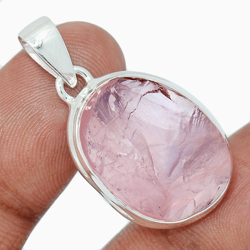 1.3" Rose Quartz Rough Pendants - RQRP795