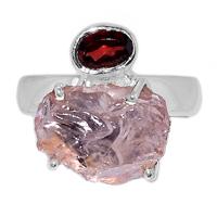 Rose Quartz Rough Ring - RQRR483