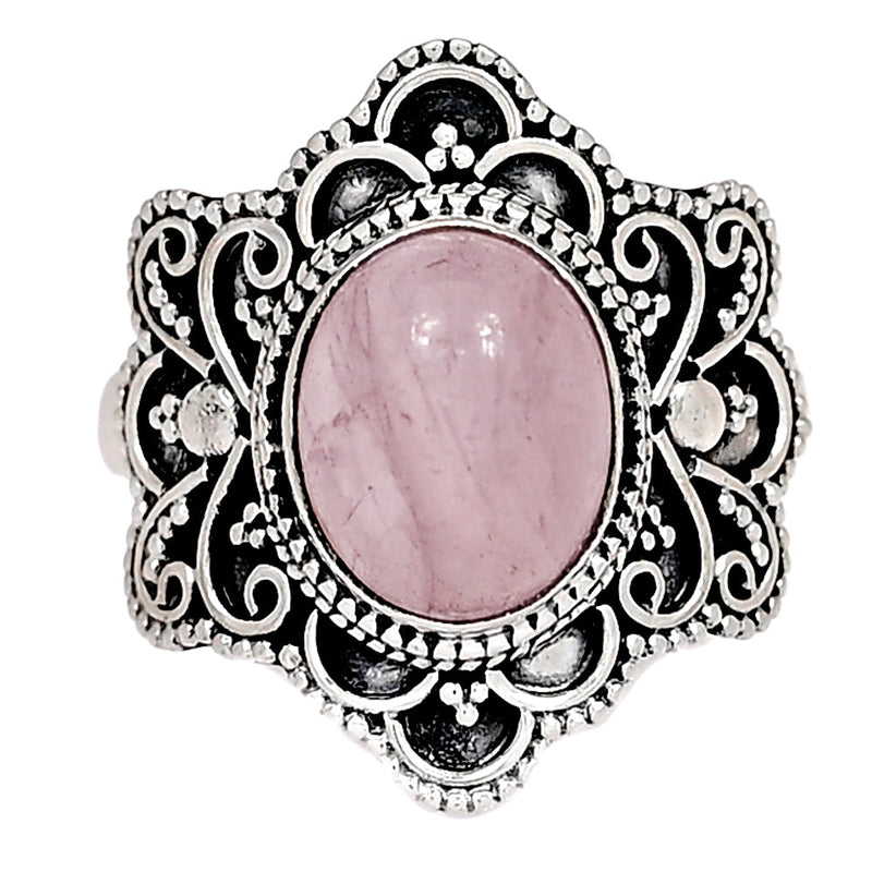 9*11 MM - Fine Filigree - Rose Quartz Ring - RQZR2028