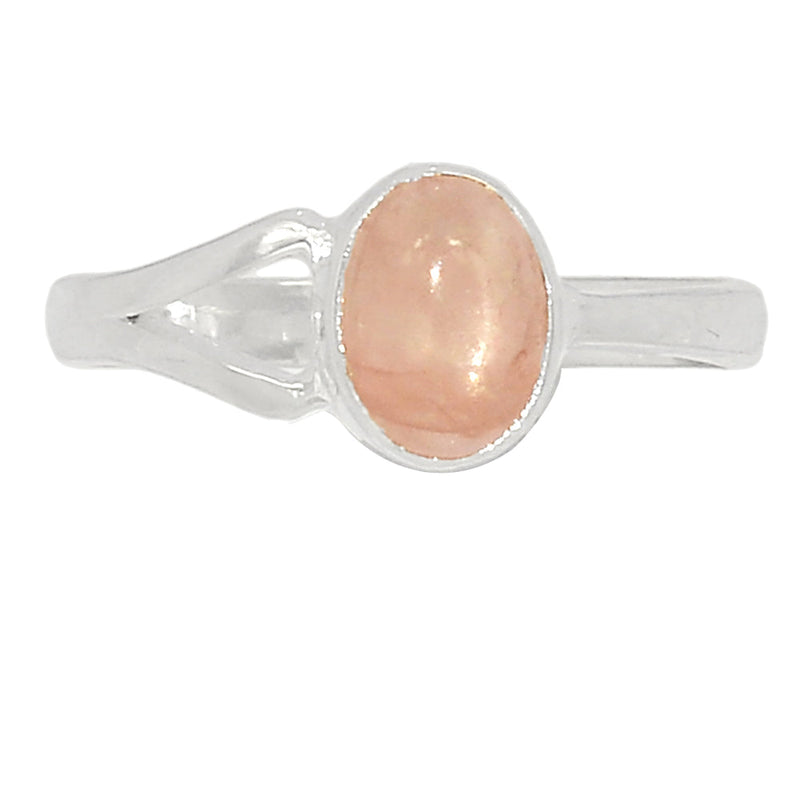 Small Plain - Rose Quartz Ring - RQZR2902