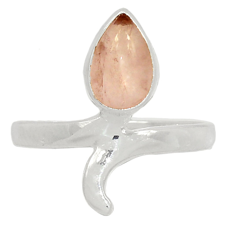 Small Plain - Rose Quartz Ring - RQZR2907