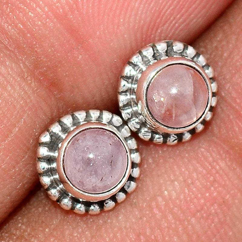 Rose Quartz Studs - RQZS218