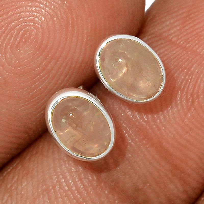 Rose Quartz Studs - RQZS299