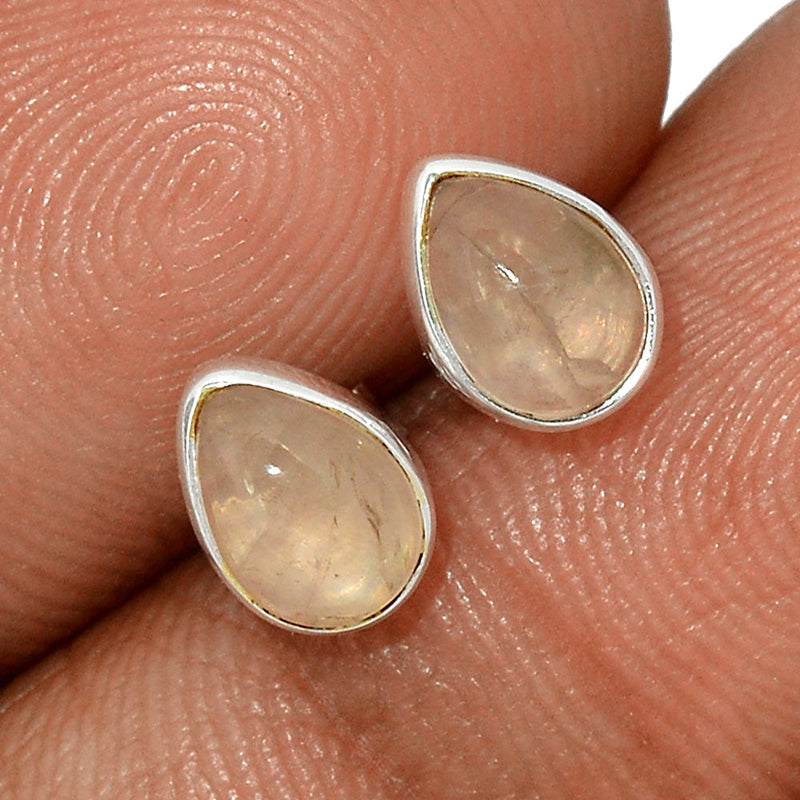 Rose Quartz Studs - RQZS301