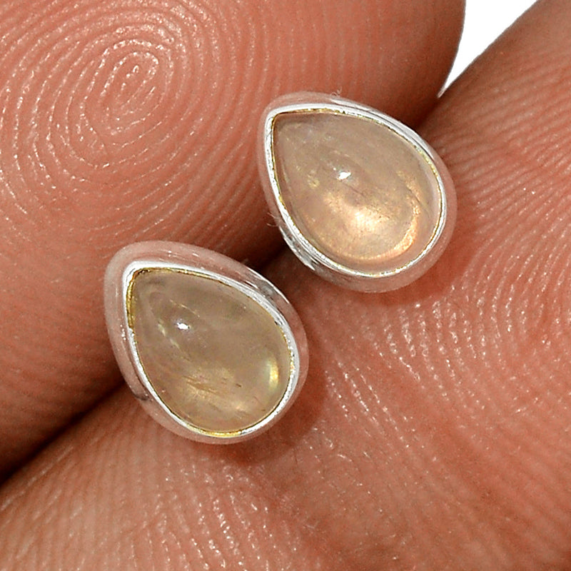 Rose Quartz Studs - RQZS313