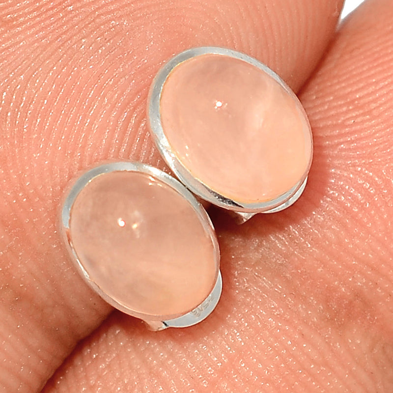 Rose Quartz Studs - RQZS324