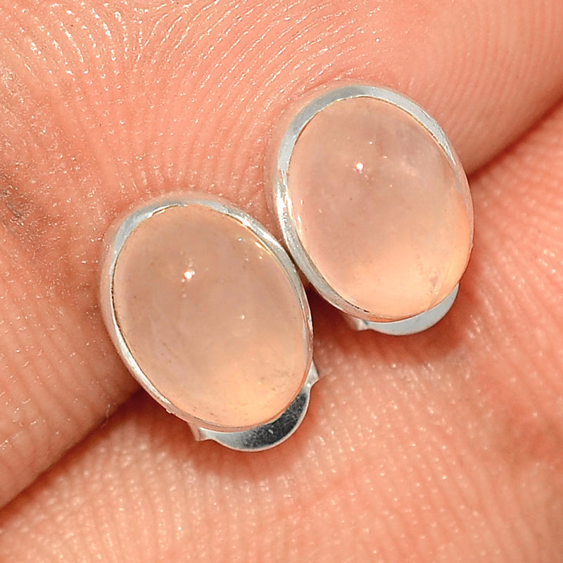 Rose Quartz Studs - RQZS326