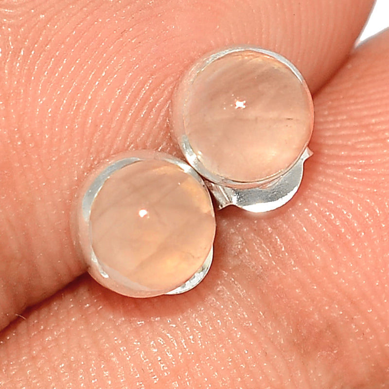 Rose Quartz Studs - RQZS328