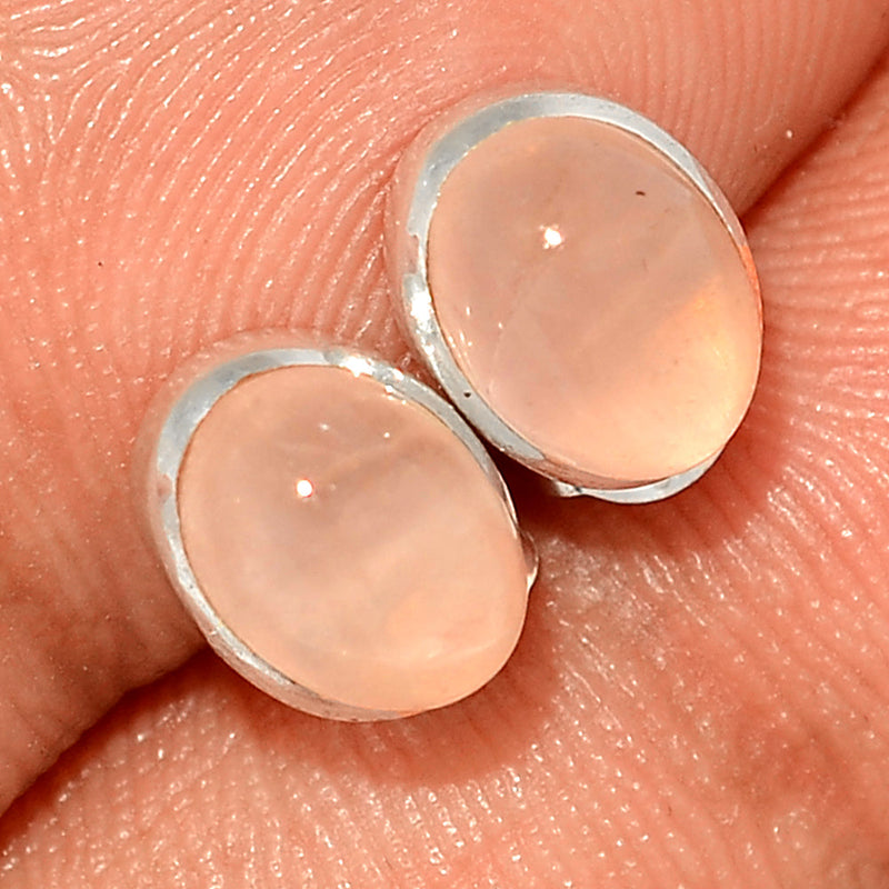 Rose Quartz Studs - RQZS334